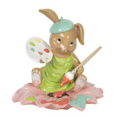 Figurina Iepuras Paste polirasina multicolora 15x15x15 cm