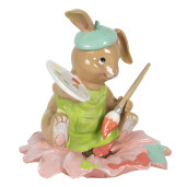 Figurina Iepuras Paste polirasina multicolora 15x15x15 cm
