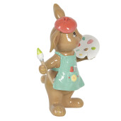 Figurina Iepuras Paste polirasina multicolora 16x10x21 cm