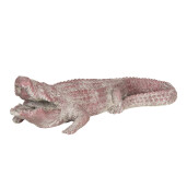 Figurina polirasina rosie Crocodil 46x21x12 cm
