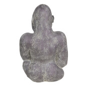 Figurina Maimuta polirasina gri alba 24x22x37 cm