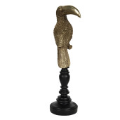 Figurina polirasina maro negru Tucan 13x11x42 cm