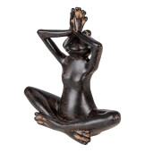 Figurina Broscuta polirasina neagra 15x6x14 cm