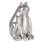 Figurina Broscuta polirasina argintie 13x13x20 cm