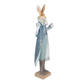Figurina Iepuras Paste Boy polirasina albastra 11x8x33 cm