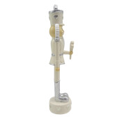 Figurina Spargatorul de Nuci polirasina bej argintie 4x4x17 cm