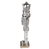 Figurina Spargatorul de Nuci polirasina argintie 5x4x19 cm