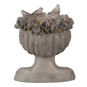 Ghiveci flori polirasina gri Women 22x20x26 cm