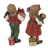 Set 2 figurine Craciun polirasina multicolora (2) 7x6x13 / 7x5x13 cm