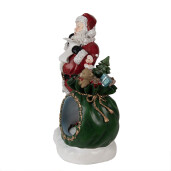 Figurina muzicala Mos Craciun polirasina 26x16x36 cm
