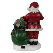 Figurina muzicala Mos Craciun polirasina 26x16x36 cm