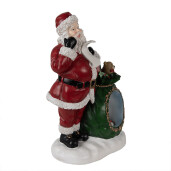 Figurina muzicala Mos Craciun polirasina 26x16x36 cm