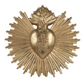 Decoratiune perete polirasina aurie 17x2x16 cm