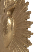 Decoratiune perete polirasina aurie 17x2x16 cm