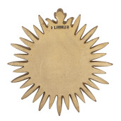 Decoratiune perete Inimioara polirasina aurie 25x3 cm