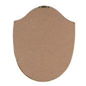 Decoratiune perete polirasina aurie si oglinda 25x3x30 cm