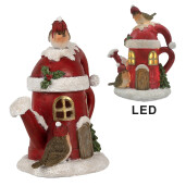 Decoratiune Craciun polirasina multicolora cu led 13x10x16 cm