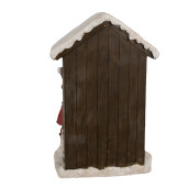 Decoratiune Craciun Casuta si Copii cu led polirasina 13x10x20 cm