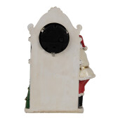 Figurina Mos Craciun si ceas polirasina 15x7x22 cm