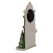Figurina Mos Craciun si ceas polirasina 15x7x22 cm