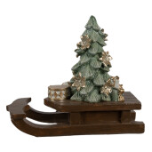 Decoratiune Craciun Brad si Sanie polirasina 20x8x17 cm