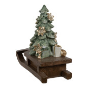Decoratiune Craciun Brad si Sanie polirasina 20x8x17 cm