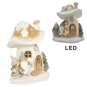 Decoratiune Craciun polirasina multicolora cu led 13x12x15 cm