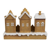 Casuta Turta Dulce polirasina maro alba 13x4x10 cm