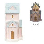 Casuta Turta Dulce polirasina multicolora cu led 10x8x16 cm