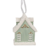 Set 4 ornamente brad Turta Dulce polirasina multicolora 6x4x8 cm