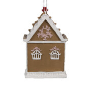 Set 4 ornamente brad Turta Dulce polirasina multicolor 6x4x9 cm