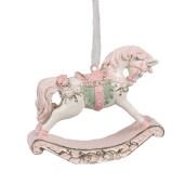 Set 6 ornamente brad Craciun polirasina multicolora 8x2x7 cm