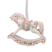 Set 6 ornamente brad Craciun polirasina multicolora 8x2x7 cm