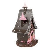 Casuta Turta Dulce polirasina multicolora cu led 16x13x26 cm