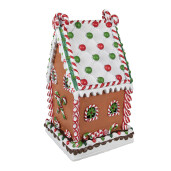Casuta Turta Dulce polirasina multicolora 20x20x37 cm