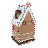 Casuta Turta Dulce polirasina multicolora 28x28x51 cm