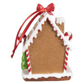 Set 2 ornamente brad Casuta Turta Dulce polirasina multicolora 7x5x9 cm