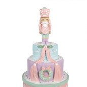 Figurina Tort Craciun polirasina multicolora 17x42 cm