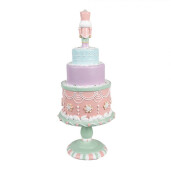 Figurina Tort Craciun polirasina multicolora 17x42 cm