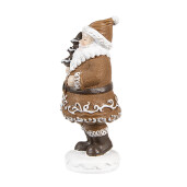 Figurina Mos Craciun polirasina maro alba 3x3x8 cm