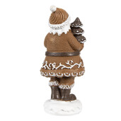 Figurina Mos Craciun polirasina maro alba 3x3x8 cm