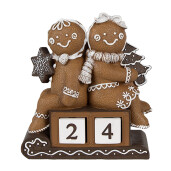 Calendar Advent polirasina maro alba Turta Dulce 11x4x13 cm