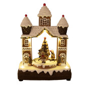 Decoratiune Craciun muzicala cu led polirasina multicolora 20x11x27 cm