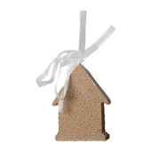 Set 6 ornamente brad Craciun Casuta Turta Dulce polirasina multicolora 6x1x8 cm