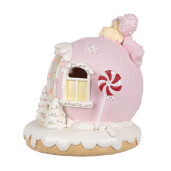 Decoratiune Craciun polirasina cu led 14x12x14 cm