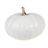 Dovleac decorativ polirasina alba 17x13 cm