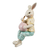 Figurina Iepuras Paste polirasina multicolora 7x5x14 cm