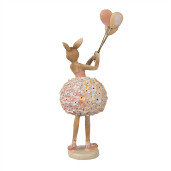 Figurina Iepuras Paste polirasina bej maro 11x7x27 cm