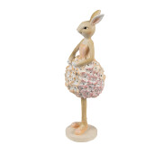 Figurina Iepuras Paste polirasina bej 9x7x22 cm