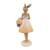 Figurina Iepuras Paste polirasina bej maro 9x6x21 cm